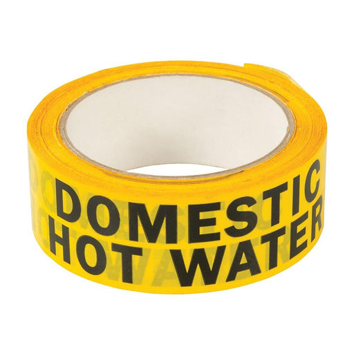 Dickie Dyer DOMESTIC HOT WATER Identification Tape 38mm x 33m Dickie Dyer - Town Tools 