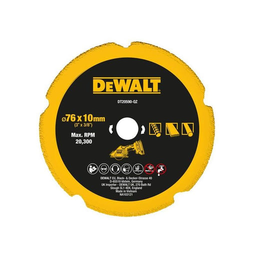 Dewalt Power Tools DT20590 Diamond Multi Material Blade 75mm DeWALT Power Tools - Town Tools