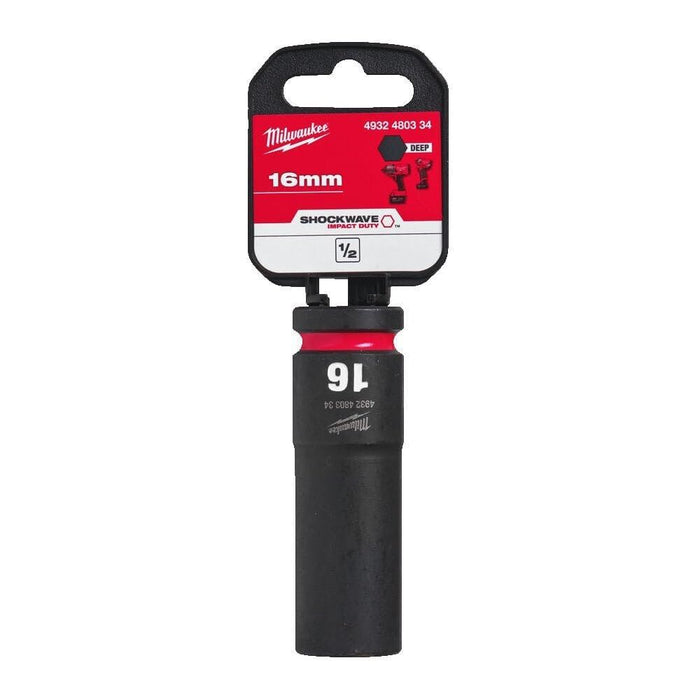 Milwaukee Hex Socket Shw 1/2 Deep 16Mm-1Pc 4932480334 Milwaukee - Town Tools
