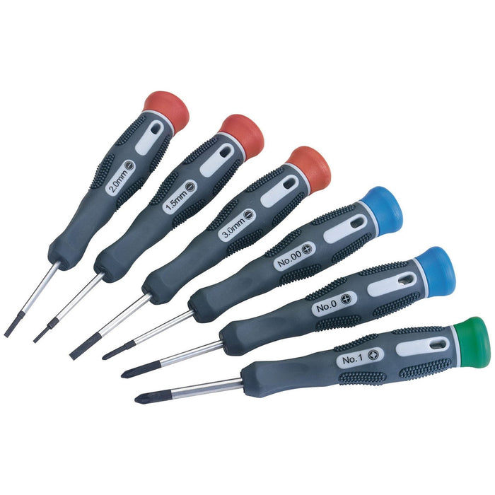 Draper Soft Grip Precision Screwdriver Set (6 Piece) 78924 Draper - Town Tools 