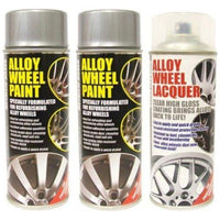 E-Tech Professional Alloy Wheel Silver Paint  X2+ Lacquer 400ml Aerosol Cans