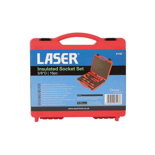 Laser Insulated Socket Set 3/8"D 16pc 6148