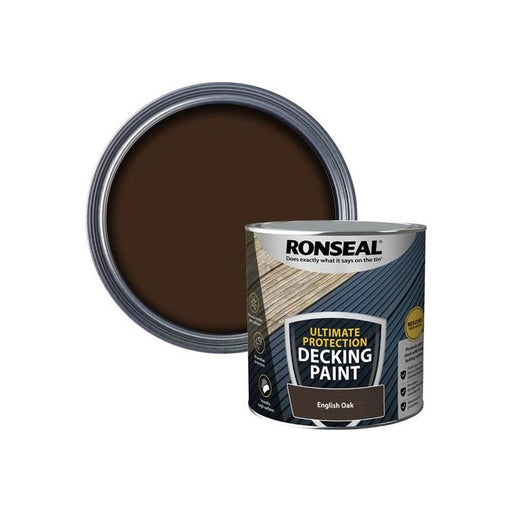 Ronseal Ultimate Protection Decking Paint English Oak 2.5 litre Ronseal - Town Tools