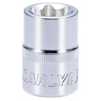 Carlyle Tools Socket - External Star Standard - 1/2In. Dr - E22