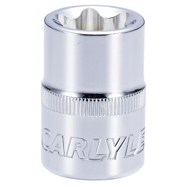 Carlyle Tools Socket - External Star Standard - 1/2In. Dr - E22