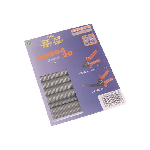 Edma Galvanised Steel Hog Ring Omega 20 (1000) Edma - Town Tools