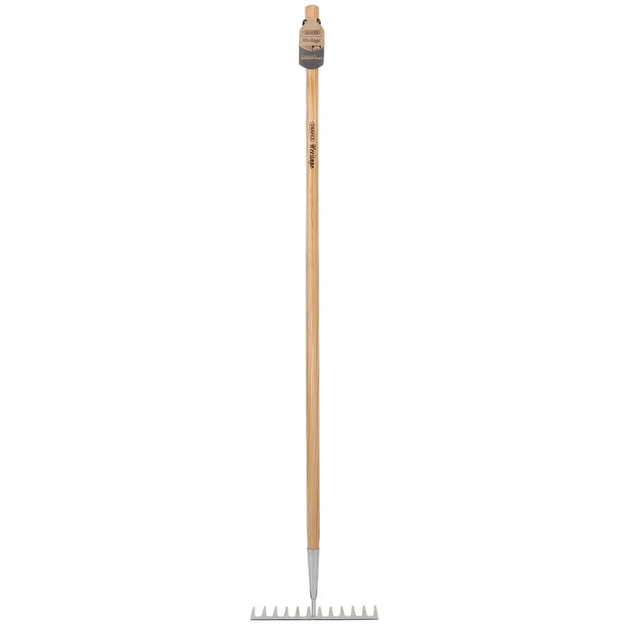Draper Heritage Stainless Steel Garden Rake with Ash Handle - DGRG/L