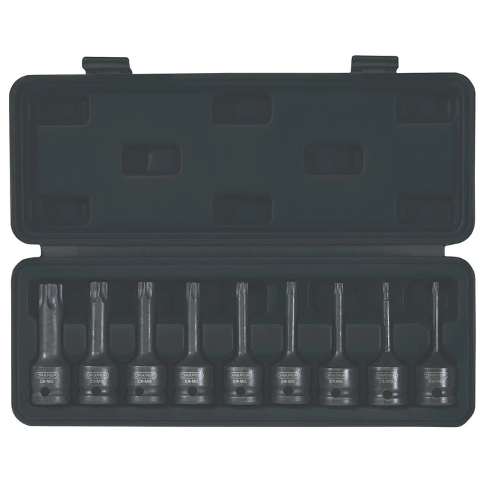 Draper Expert TX-STAR® Socket Bit Set, 1/2" Sq. Dr. (9 Piece) - 410/9/TX