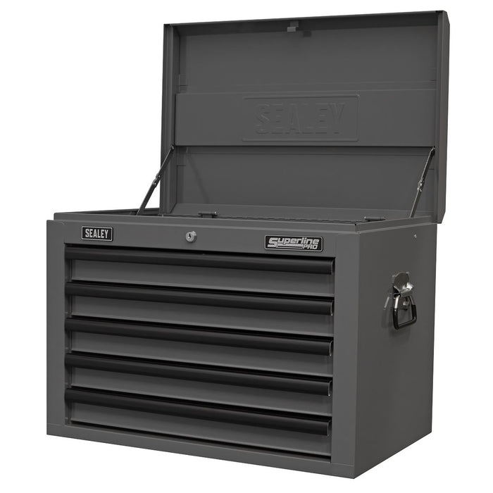 Superline Pro Superline PRO Topchest 5 Drawer - Grey/Black AP26059TG Superline Pro - Town Tools 