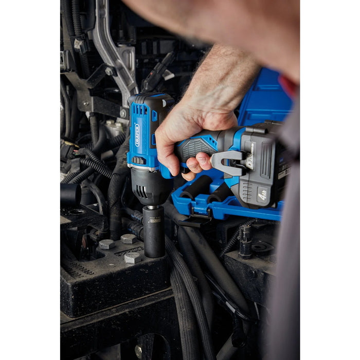 D20 20V Brushless Mid-Torque Impact Wrench, 1/2" Sq. Dr., 400Nm, 2 x 4.0Ah