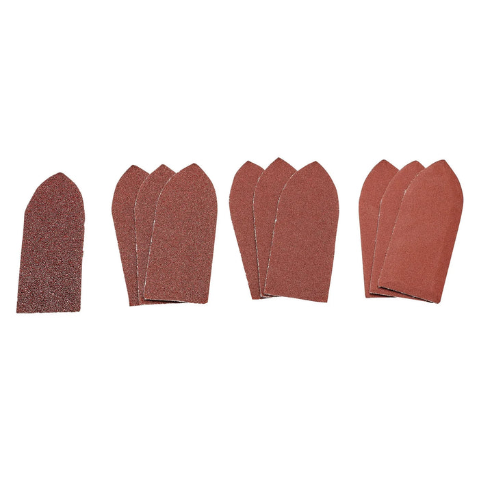 Draper Assorted Hook and Loop Aluminium Oxide Sanding Sheets, 32 x 92mm (Pack of