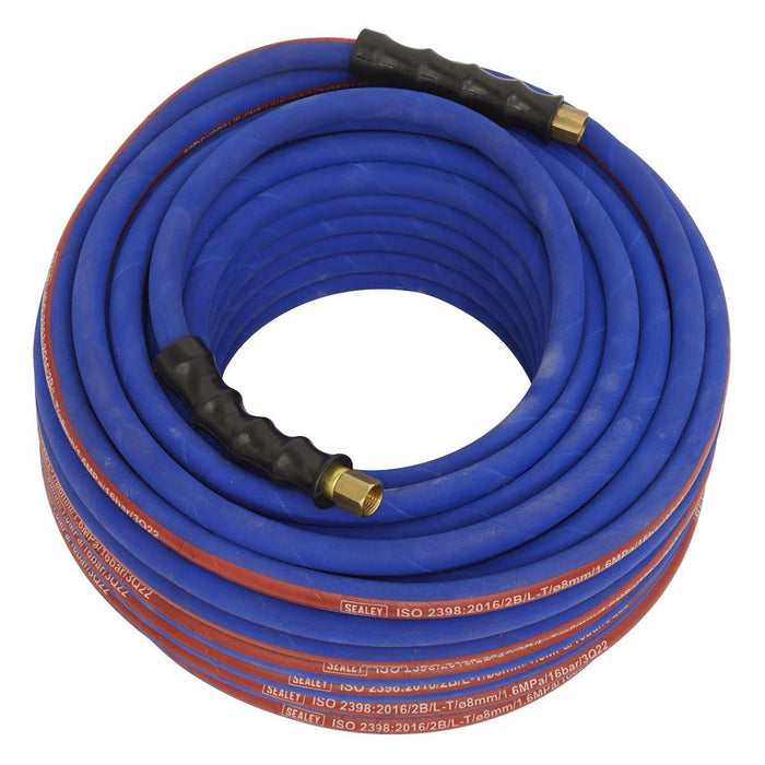 Sealey Extra-Heavy-Duty Air Hose with 1/4"BSP Unions 30m x 8mm AH30R Sealey - Town Tools 