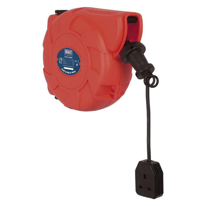 Sealey Cable Reel System Retractable 10m 1 x 230V Socket CRM101 Sealey - Town Tools 