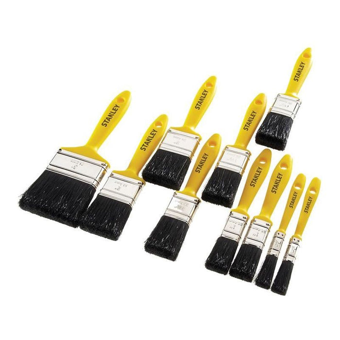 Stanley® Hand Tools Hobby Paint Brush Set of 10 12(2) 25(2) 38(3) 50(2) & 75mm STANLEY® Hand Tools - Town Tools