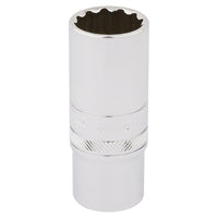 Draper HI-TORQ 12 Point Deep Socket, 3/8" Sq. Dr., 19mm 33036