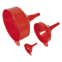 Sealey Funnel Set 3pc Fixed Spout F98