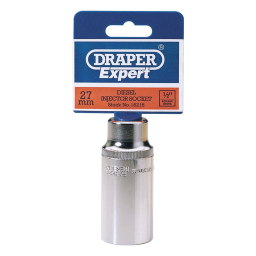 Draper Diesel Injector Socket, 1/2" Sq. Dr., 27mm 16216 Draper - Town Tools 