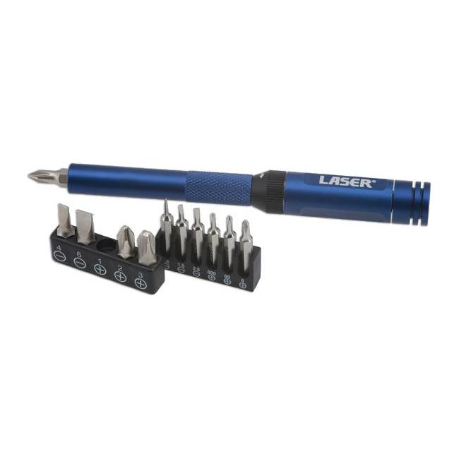 Laser Ratchet Screwdriver for Standard & Precision Bits 8244 Laser - Town Tools 