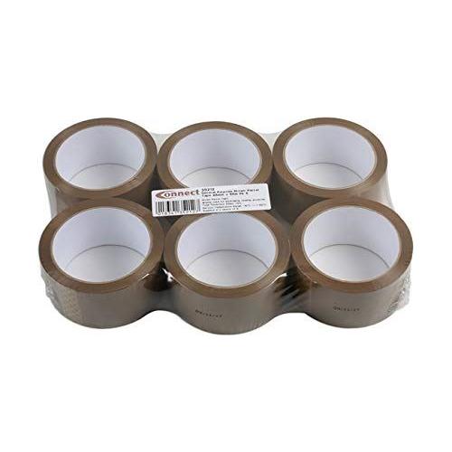 Connect General Purpose Brown Parcel Tape 48mm x 66m 6pc 35212 Tool Connection - Town Tools 