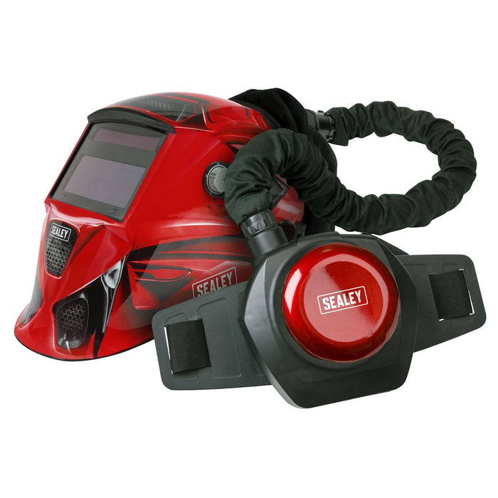 Auto Darkening Welding Helmet with TH2 Powered Air Purifying Respirator (PAPR) Sealey - Town Tools 