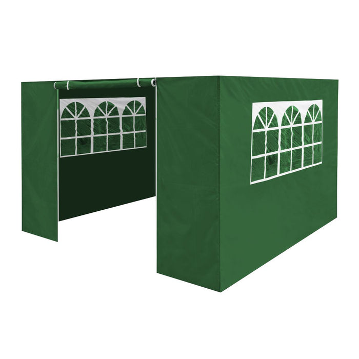 Dellonda Side Walls/Doors/Windows for Gazebo Fits 2 x 2m Models Dark Green