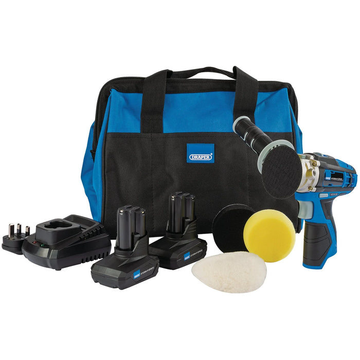 Draper Storm Force 10.8V Power Interchange Mini Polisher Kit, 2 x 4.0Ah