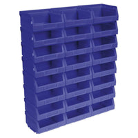 Sealey Plastic Storage Bin 105 x 85 x 55mm Blue Pack of 24 TPS124B