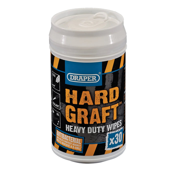 Draper Hard Graft Wipes (Tub of 30) - HGW-BC