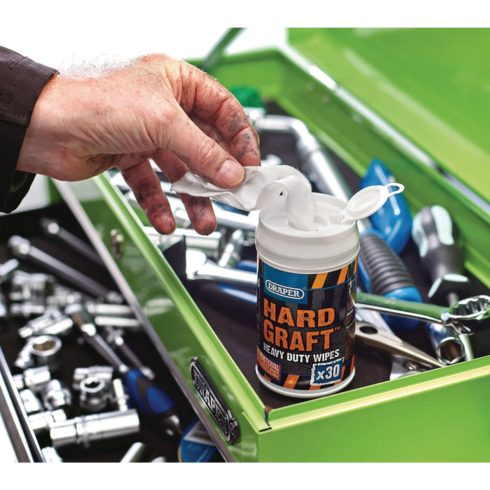 Draper Hard Graft Wipes (Tub of 30) - HGW-BC