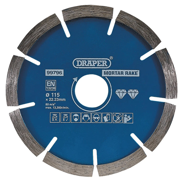 Draper Mortar Raking Diamond Blade, 115mm - DBM1