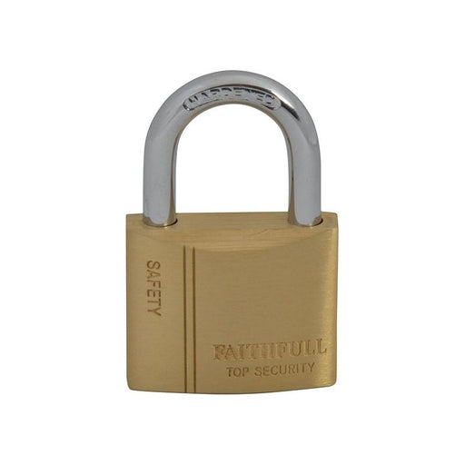 Faithfull Brass Padlock 40mm 3 Keys Faithfull - Town Tools