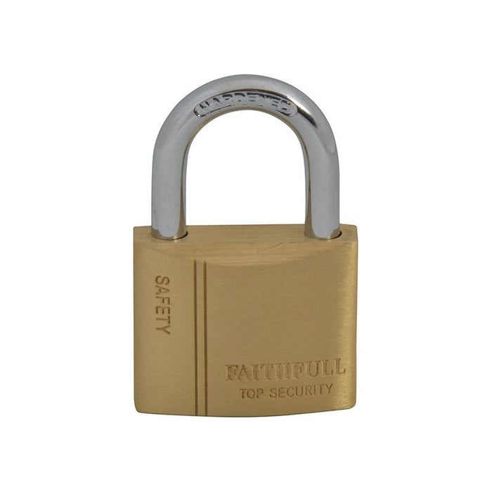 Faithfull Brass Padlock 40mm 3 Keys Faithfull - Town Tools