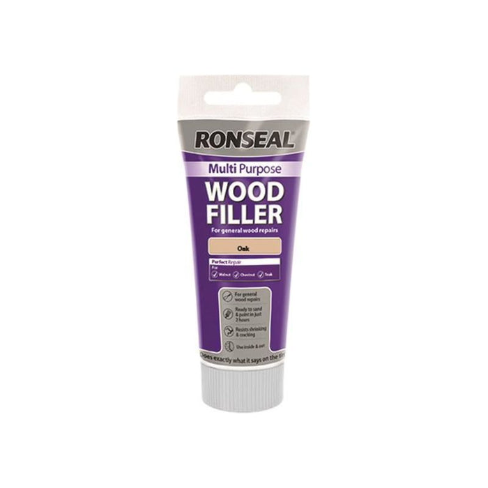 Ronseal Multipurpose Wood Filler Tube Oak 325g Ronseal - Town Tools
