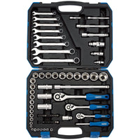 Draper Metric Tool Kit, 1/4", 3/8" and 1/2" Sq. Dr. (75 Piece) 16364