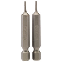 Draper Hexagonal Insert Bit, 1.5mm, 1/4" Hex, 50mm Long (Pack of 2) 64243