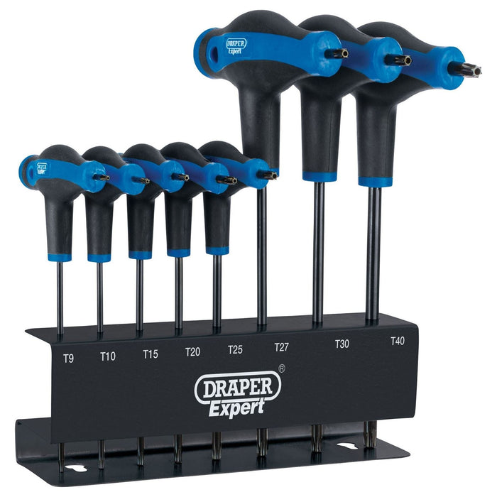 Draper Expert TX-STAR Soft Grip Metric T-Handle Key Set (8 Piece) Draper - Town Tools 