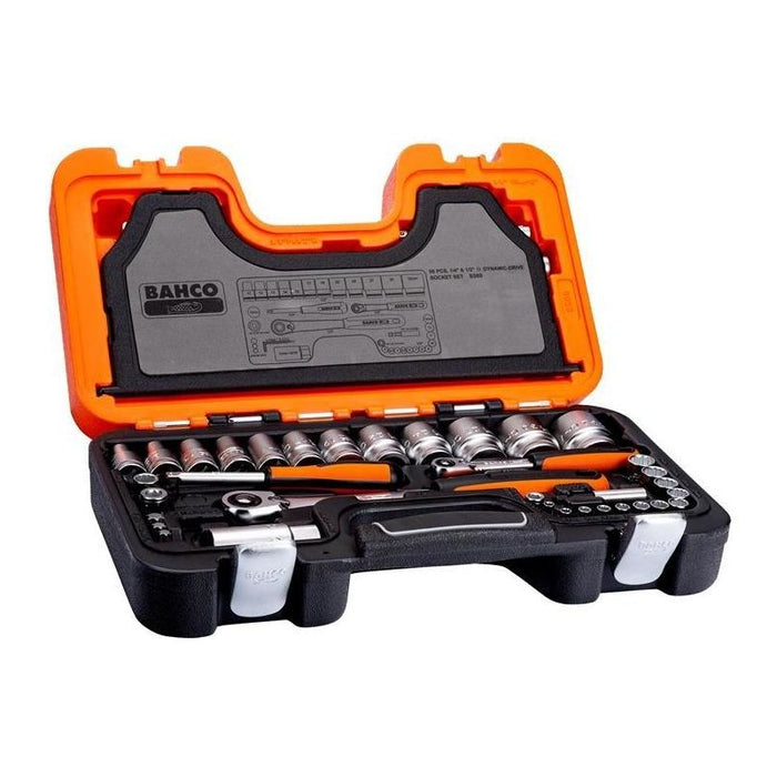 Bahco S560 1/4 & 1/2in Drive Socket Set, 56 Piece Bahco - Town Tools