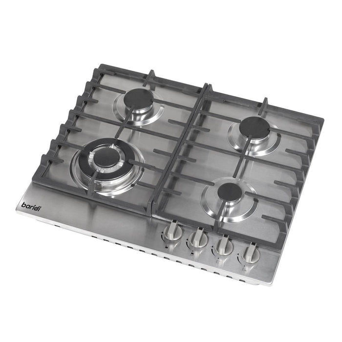 Baridi Gas Hob with 4 Cooking Zones 60cm - Stainless Steel DH225