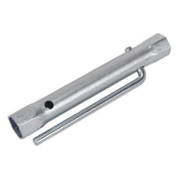 Sealey Double End Long Reach Spark Plug Box Spanner 18/21mm with L-Bar MS161