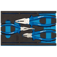 Draper Heavy Duty Plier Set in 1/4 Drawer EVA Insert Tray (3 Piece) 63262