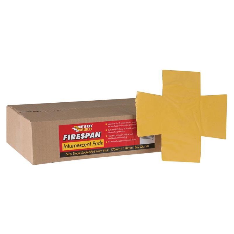 Everbuild Sika Firespan Intumescent Single Socket Pad (Box 20) — Town Tools