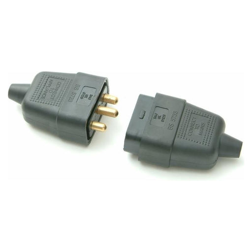Smj Black Plug & Socket 10A 3-Pin SMJ - Town Tools