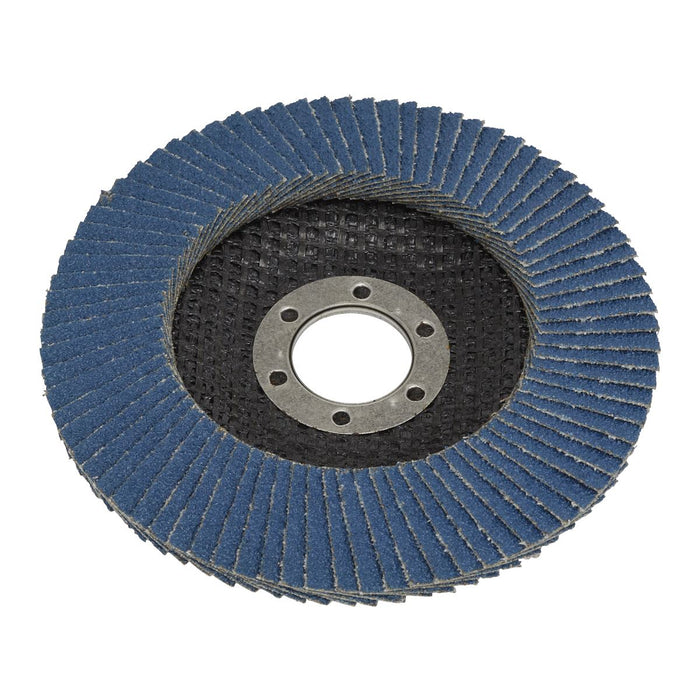 Sealey 115mm Zirconium Flap Discs 40Grit 22mm Bore - Pack of 10 FD1154010 Sealey - Town Tools 