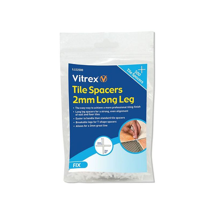 Vitrex Long Leg Spacer 2mm (Pack 500) Vitrex - Town Tools