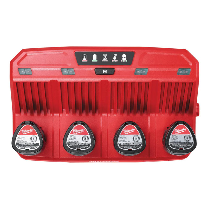Milwaukee M12C4 M12 4 Bay Multi Charger Milwaukee - Town Tools