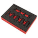 Premier Low Profile Impact Hex Socket Bit Set 1/4" & 3/8" Sq Drive 9pc Sealey Premier - Town Tools 