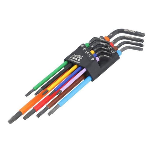 Bahco C1997TORX/9P Long TORX® Coloured L-Key Set, 9 Piece Bahco - Town Tools