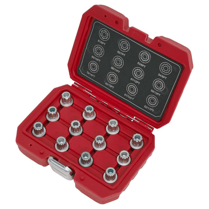 Sealey Locking Wheel Nut Key Set 12pc VW SX224 Sealey - Town Tools 
