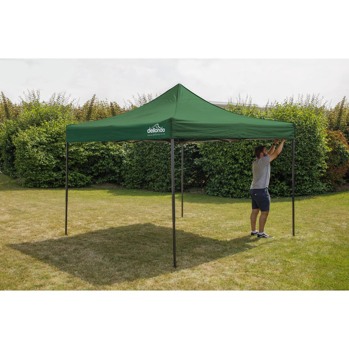 Dellonda 2x2m Pop-Up Gazebo Heavy Duty  with Carry Bag - Dark Green