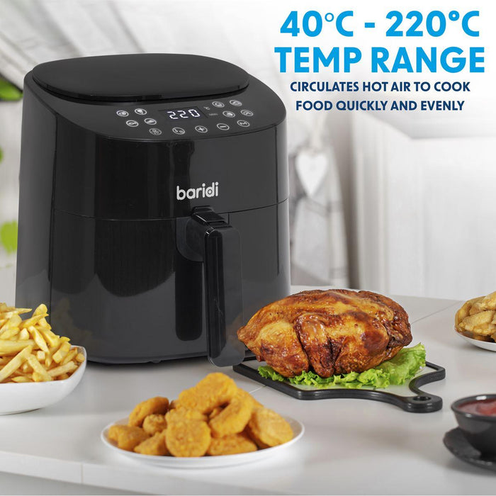 Baridi 3.5L Low Fat Air Fryer with Digital Rapid Air Oil Free Circulation Baridi - Town Tools